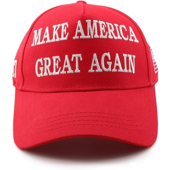 Trump 2024 MAGA Hat - Red Make America Great Again Cap with USA Flag for 45th and 47th Presidential Campaign