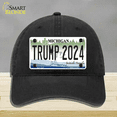 thumbnail image 1 of Trump 2024 Michigan Novelty License Plate Hat Unconstructed Cotton Black, 1 of 1