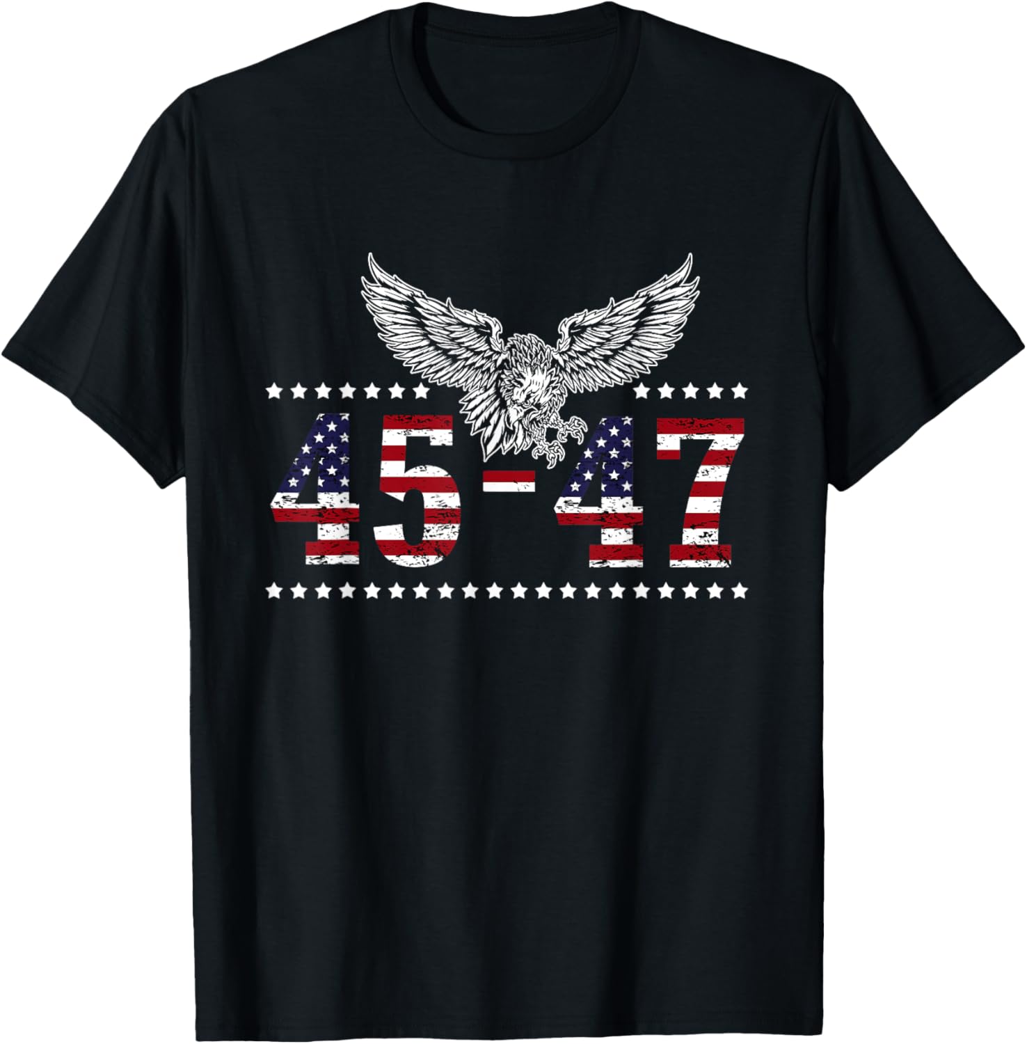 Trump 2024 President 45 and 47 American Flag Trump 2024 T-Shirt ...