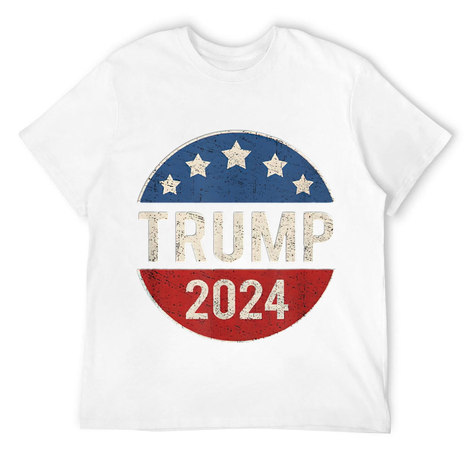 Trump 2024 Retro Campaign Button Re Elect President Trump TShirt