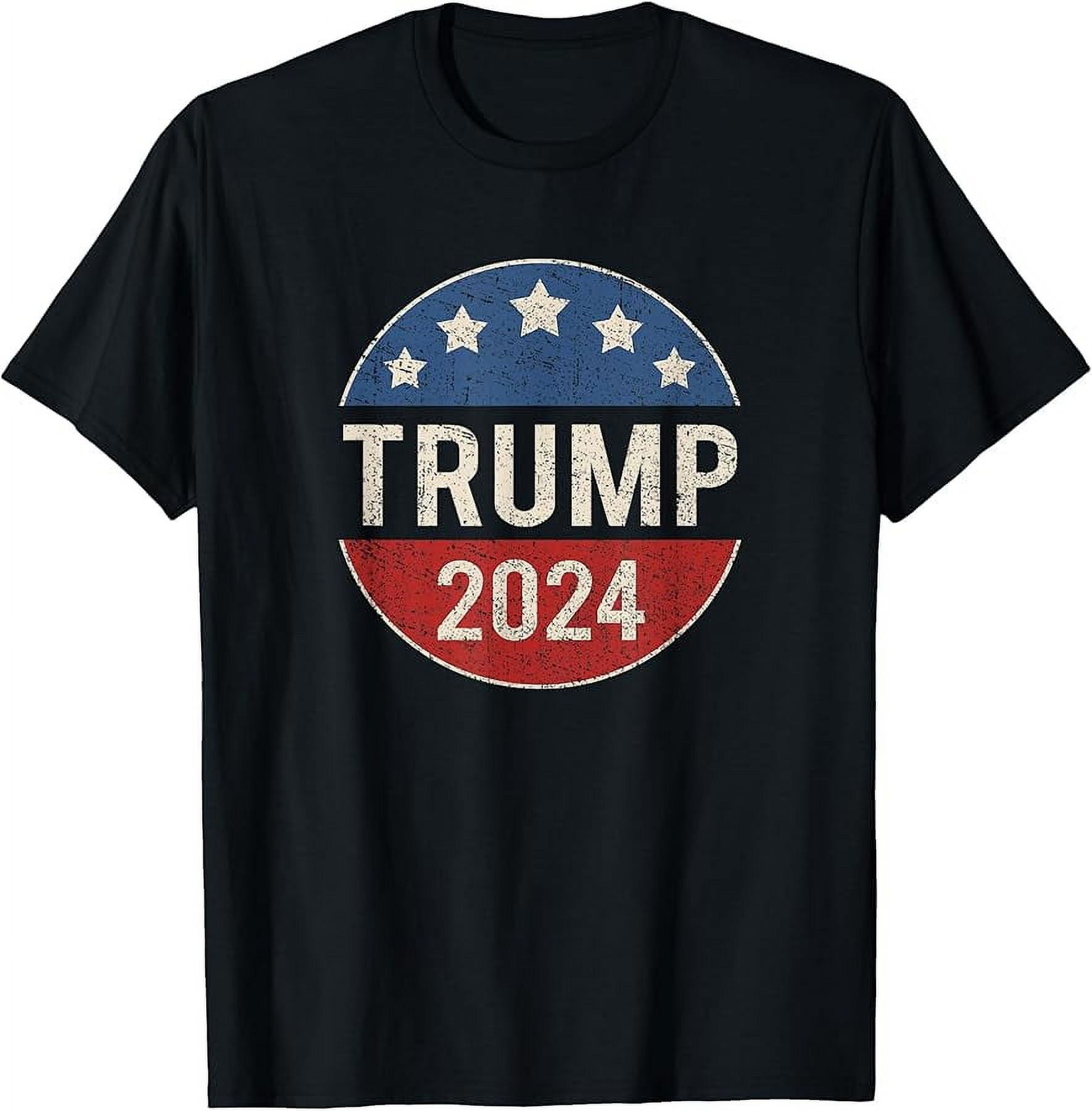 Trump 2025 Retro Campaign Button Re Elect President Trump TShirt