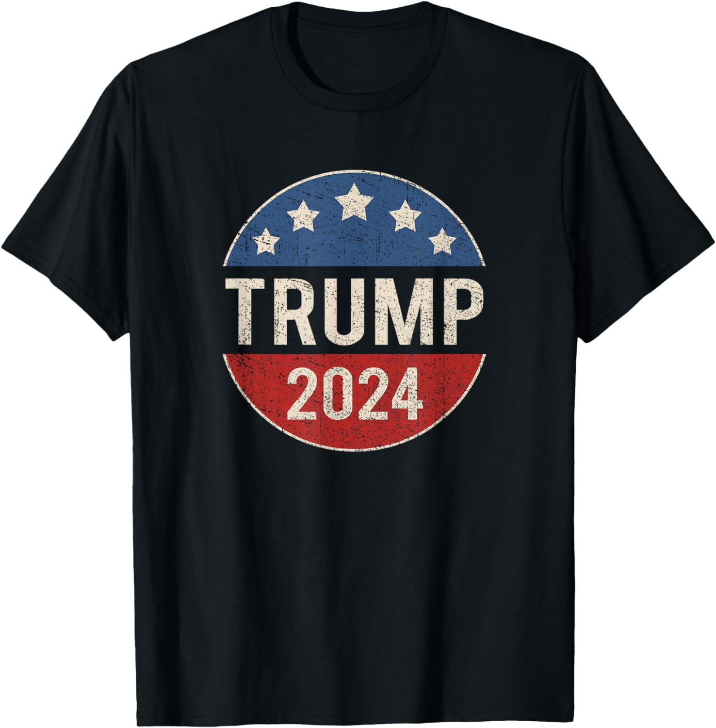 Trump 2024 Retro Campaign Button Re Elect President Trump TShirt