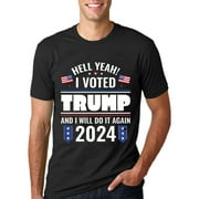 BODENSEE Trump 2024 Shirt for Men Womens Voted Support Trump Graphics Casual Summer Tee Black Small