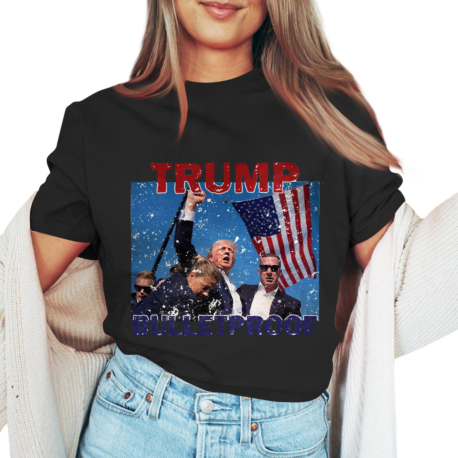 Trump 2024 Survived At Election Rally TShirt Blue XL