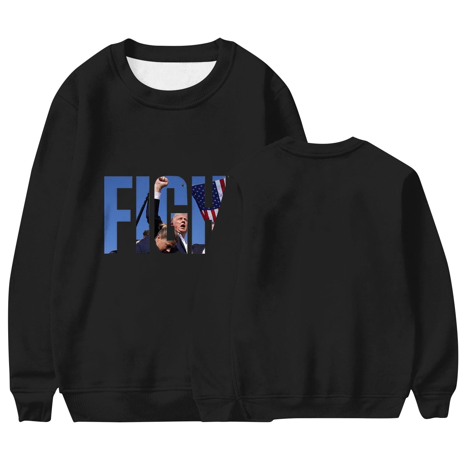 Trump 2024 Sweatshirt for Women Trump Flag 2024 We The People Stand
