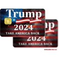 thumbnail image 1 of Trump 2024 Take America Back Credit Card Smart Sticker Skin Film Pre-Cut for Large Chip Bank Debit Small Chip 2 Pack, 1 of 5