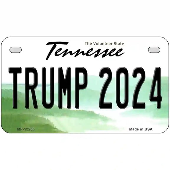 Trump 2024 Tennessee Novelty Metal License Plate 7" x 4" Motorcycle (MP)
