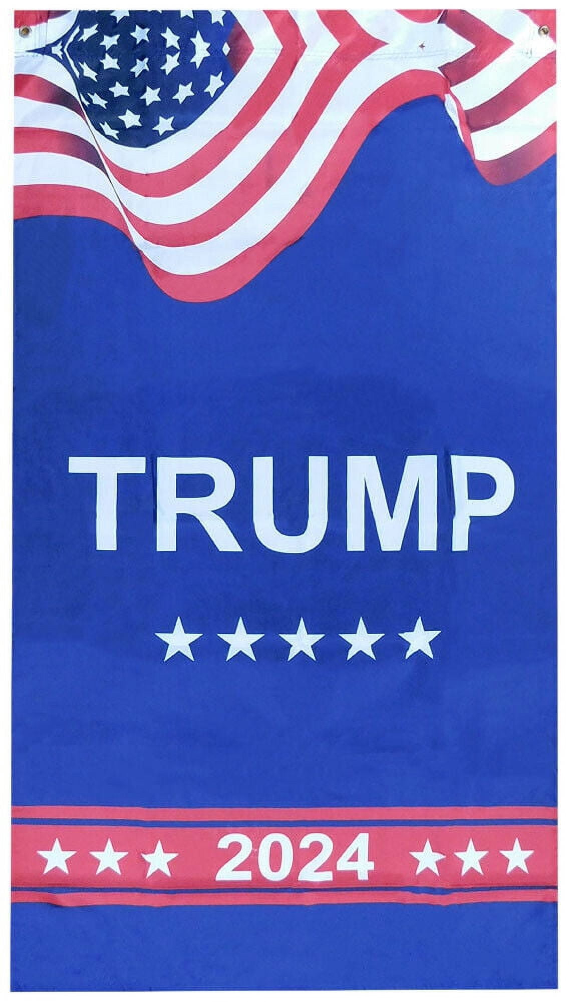 2' X 3' President Trump 2024 Blue Premium Woven Nylon Flag – Boat, Banner, Outdoor Use
