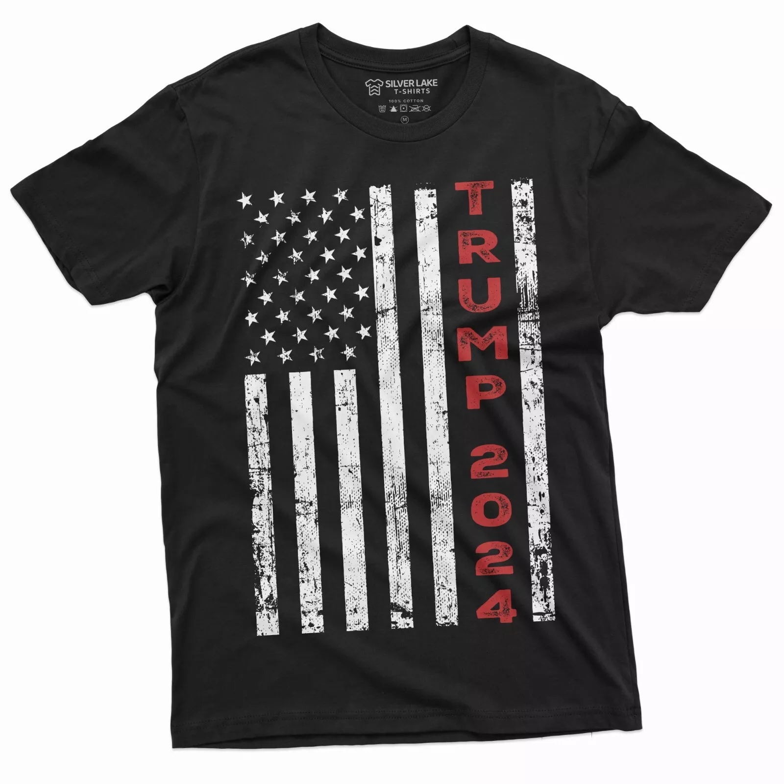 Trump 2024 USA Flag Tshirt Donald Trump for President Republican party