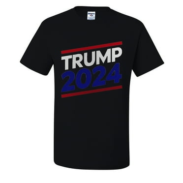 Trump 2024 USA Mens T-shirts , Black, Small