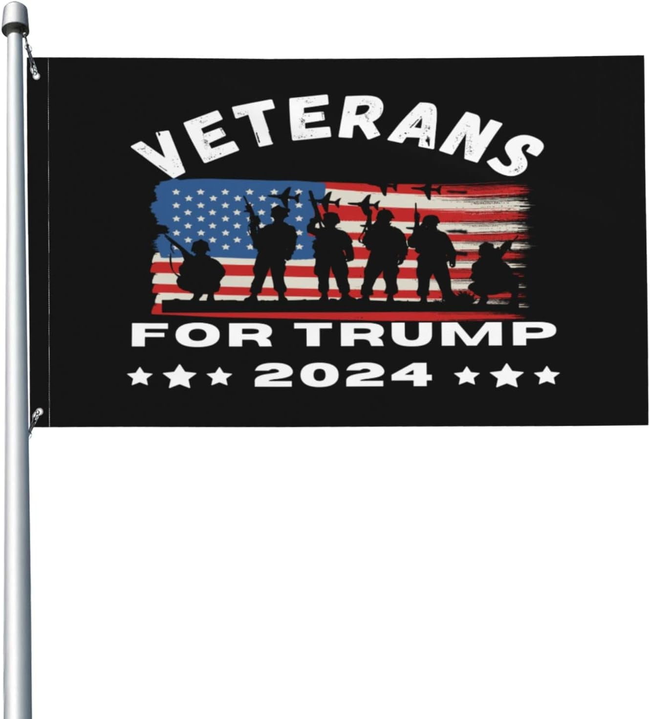 Trump 2024 Veterans For Trump 2024 Garden Flag 3x5 Ft Decor Outdoor