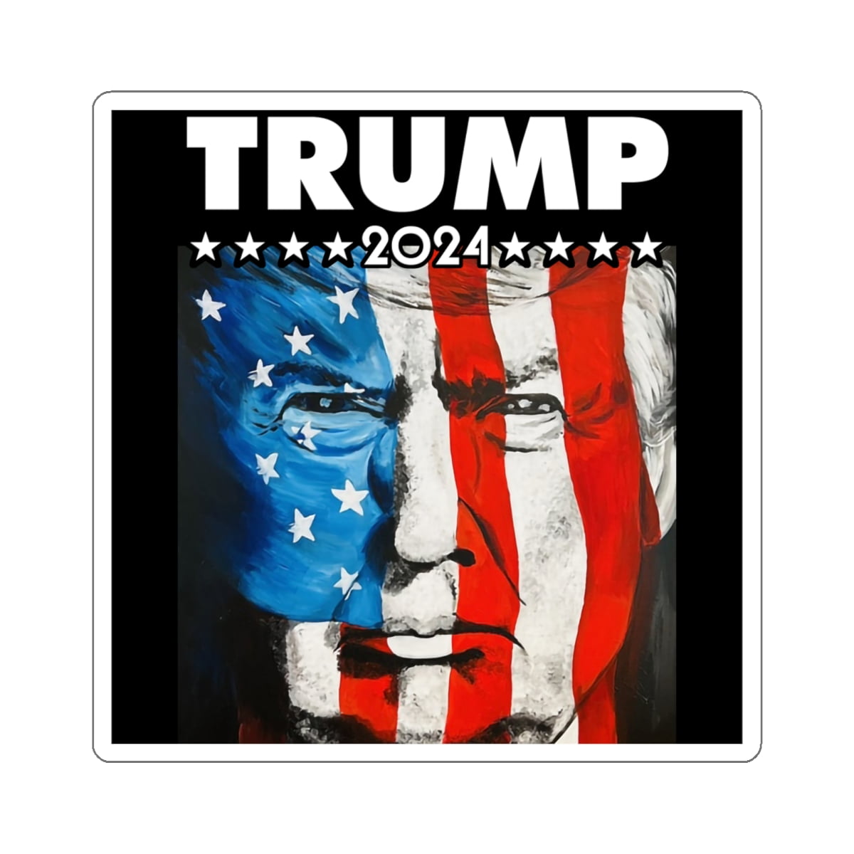 Trump 2024 Warpaint KissCut Stickers