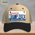 thumbnail image 1 of Trump 2024 Washington Novelty License Plate Hat Mesh Khaki|Black, 1 of 1