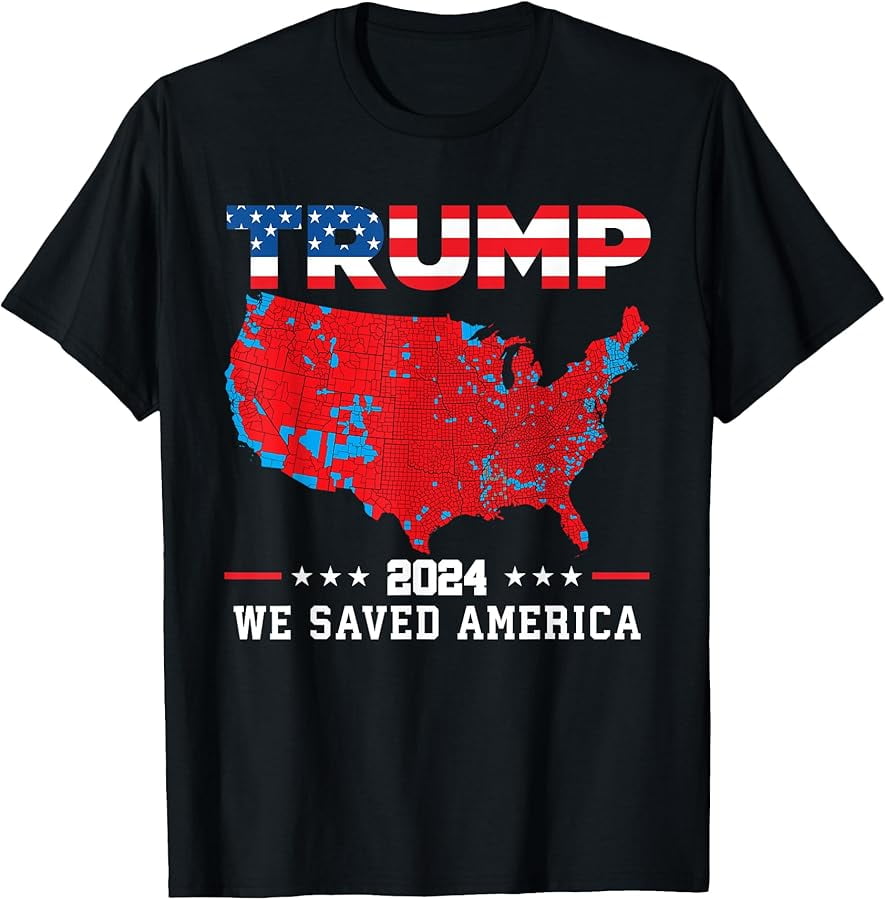 Trump 2025 We Saved America Map of 2025 Election Results TShirt
