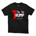 thumbnail image 1 of Trump 2024 With USA Flag Shirt President Election Vote Trump Printed Unisex Tee, 1 of 4