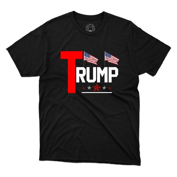 Trump 2024 With USA Flag Shirt President Election Vote Trump Printed Unisex Tee