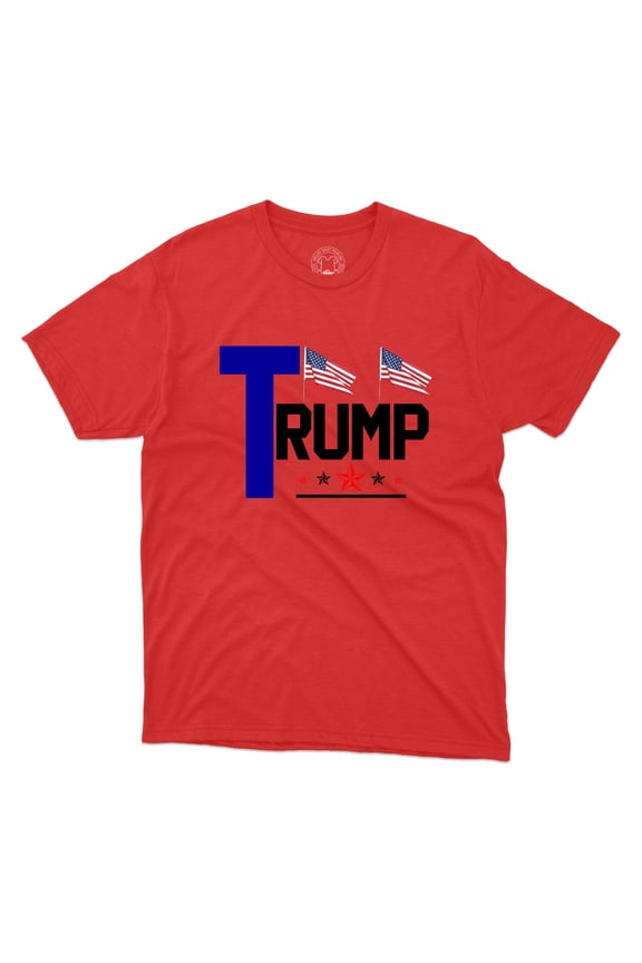 Trump 2024 With USA Flag Shirt President Election Vote Trump Printed Unisex Tee
