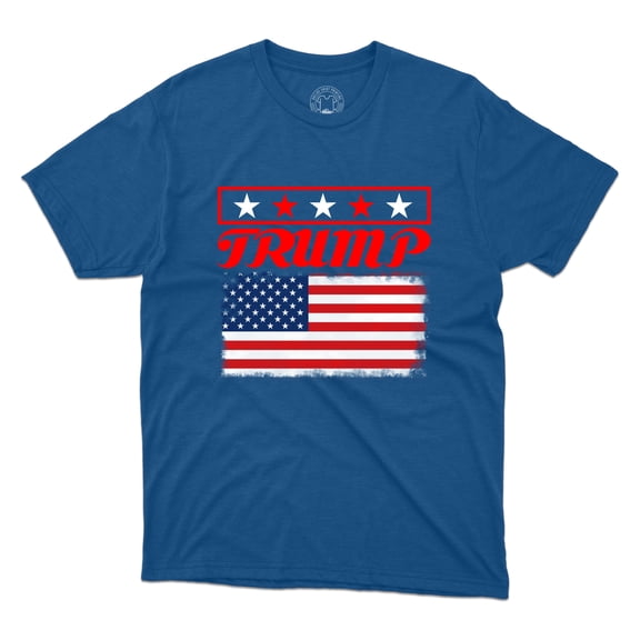 Trump 2024 With USA Vintage Flag T-Shirt Vote For Trump Printed Unisex T-Shirt