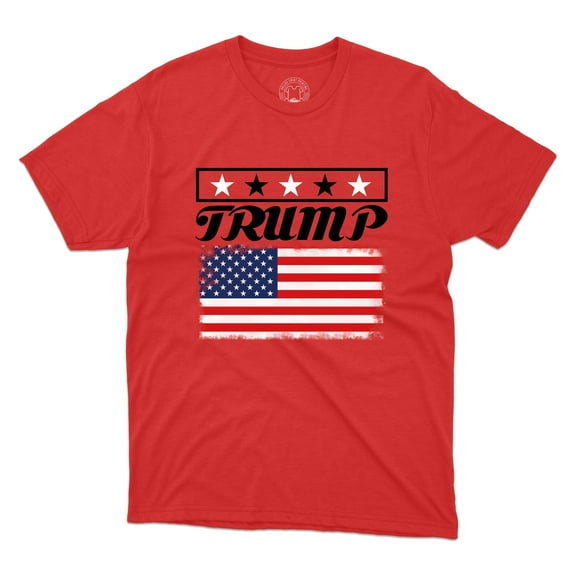 Trump 2024 With USA Vintage Flag T-Shirt Vote For Trump Printed Unisex T-Shirt