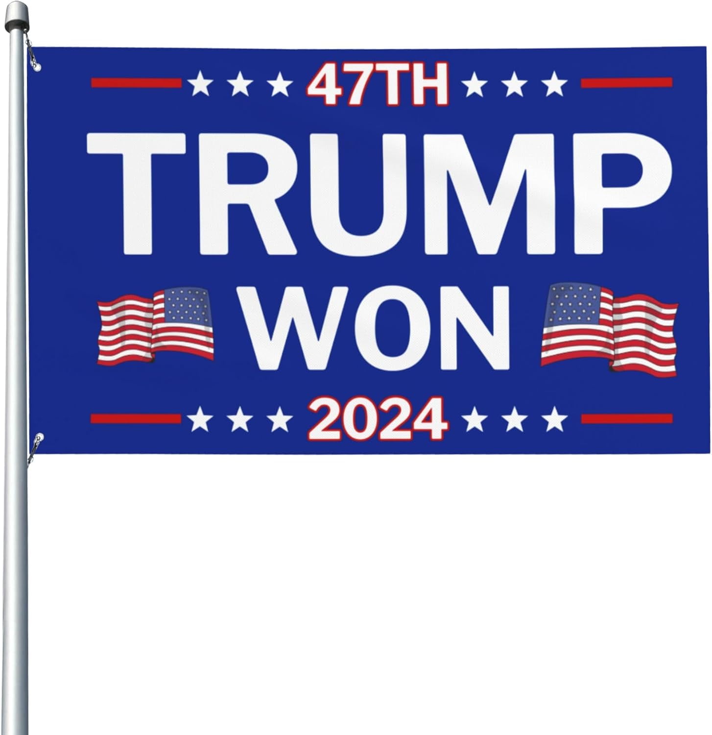 Trump 2024 Won Flag 47th Donald Trump Won Banner Yard Outdoor Flag Lawn