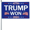 Trump 2024 Won Flag 47th Donald Trump Won Banner Yard Outdoor Flag Lawn