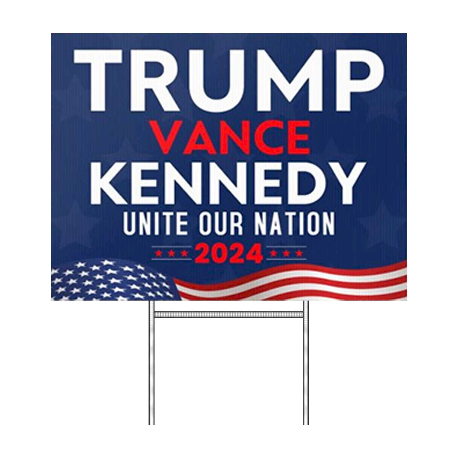 Trump 2024 Yard Sign 18" x 12" DoubleSided Lawn Sign Patriotic Design