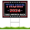 Trump 2024 Yard Signs, Trump Yard Signs Take America Back, Double Sided Fade Resistant 17"x12