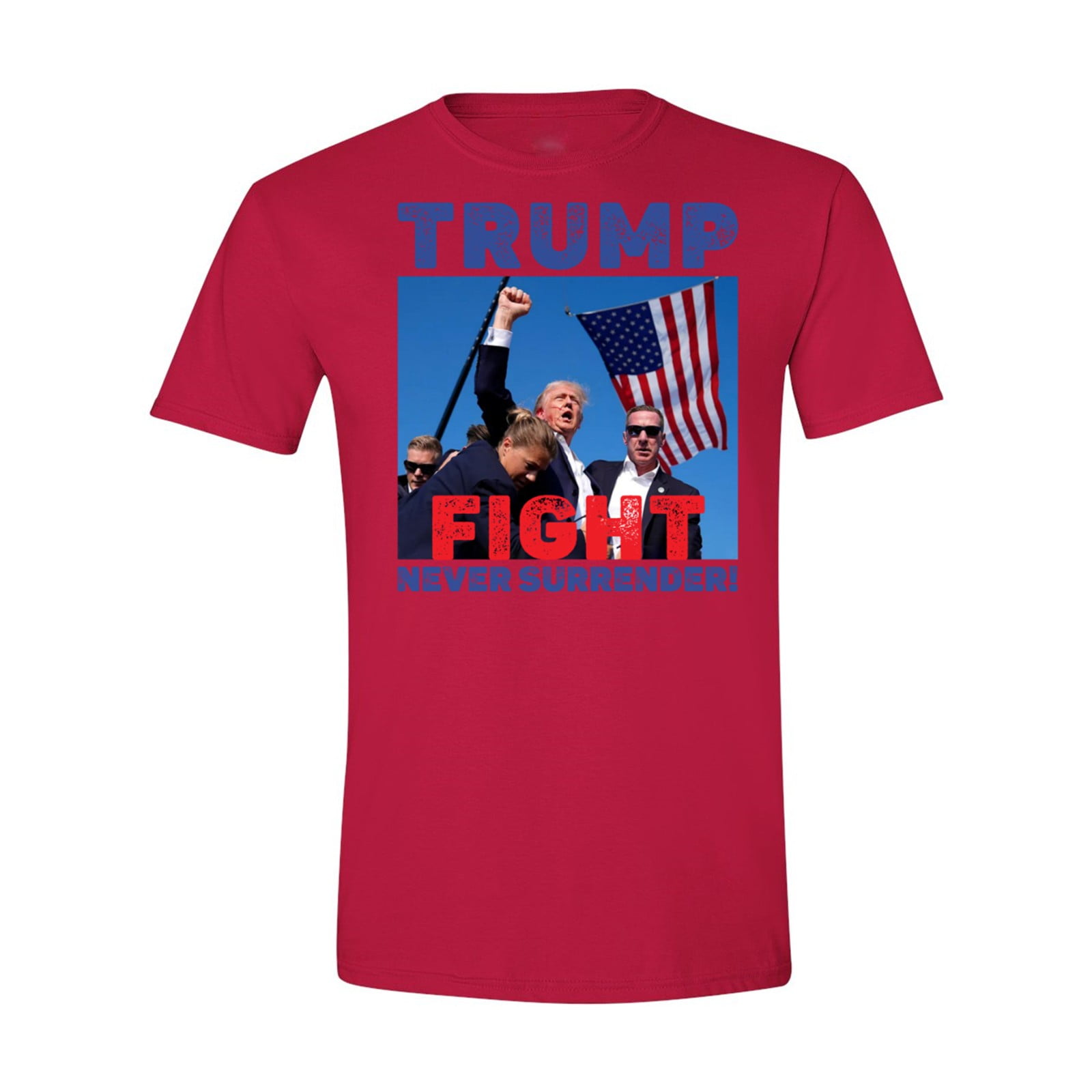 Donald Trump 2024 Printed Crew Neck Attempt TShirt Red L Clearance