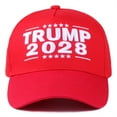 thumbnail image 1 of Trump 2028 Hat Make America Great Again Baseball Cap Donald Trump Take America Back Patriotic USA Adjustable Baseball Hat for Men Women(Red), 1 of 7