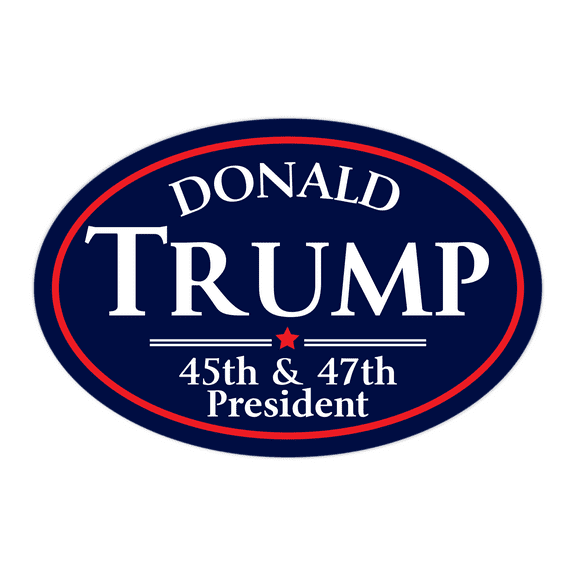 Trump 45th and 47th President Magnet, Blue Donald Trump Victory Car Magnet, Republican MAGA GOP, 6" x 4" Magnet