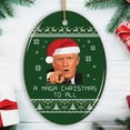 thumbnail image 1 of Trump A Maga Christmas to All in Green Ornament, 1 of 6