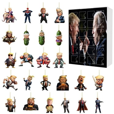 Trump Advent Calendar 2024 Christmas President Countdown Calendar Christmas Tree Decorations for Adults and Kids Christmas Gifts