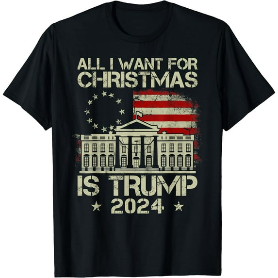 Trump Back 2024 All I Want For Christmas Is A New President T-Shirt