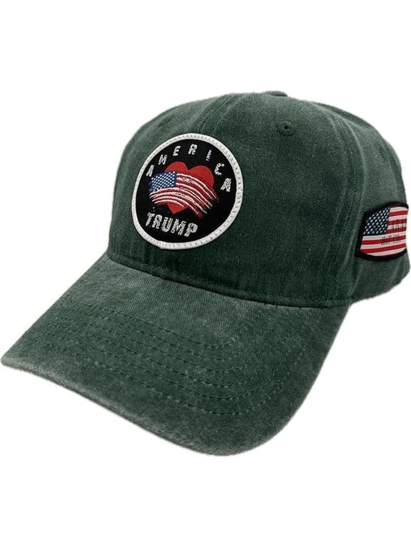 Trump Hat 2024 MAGA Hat Make America Great Again Donald Trump Slogan with USA Flag Cap Trump Merchandise Gift for Woman Men