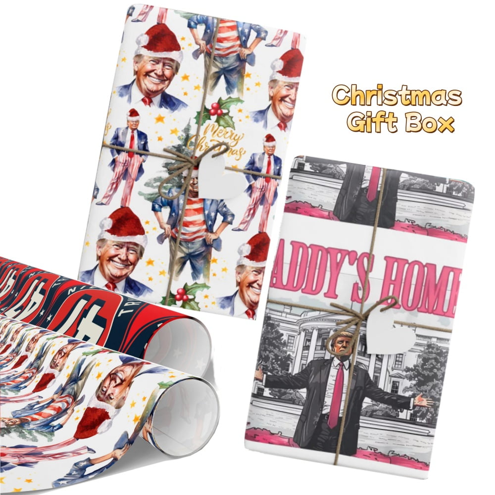 Trump Christmas Wrapping Paper, MAGA Wrapping Paper Christmas Roll