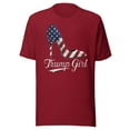 thumbnail image 1 of Trump Girl Shirt, Unisex, Trump High Heel Shirt, Fourth Of July, Trump Stiletto Shirt, American Flag High Heel, Trump 2024 Shirt, USA Pride (Cardinal, L), 1 of 1
