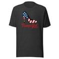 thumbnail image 1 of Trump Girl Shirt, Unisex, Trump High Heel Shirt, Trump Stiletto Shirt, American Flag High Heel, Trump 2024 Shirt, Fourth Of July, USA Pride (Dark Grey Heather, L), 1 of 1