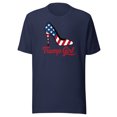 thumbnail image 1 of Trump Girl Shirt, Unisex, Trump High Heel Shirt, Trump Stiletto Shirt, American Flag High Heel, Trump 2024 Shirt, Fourth Of July, USA Pride (Navy, S), 1 of 1