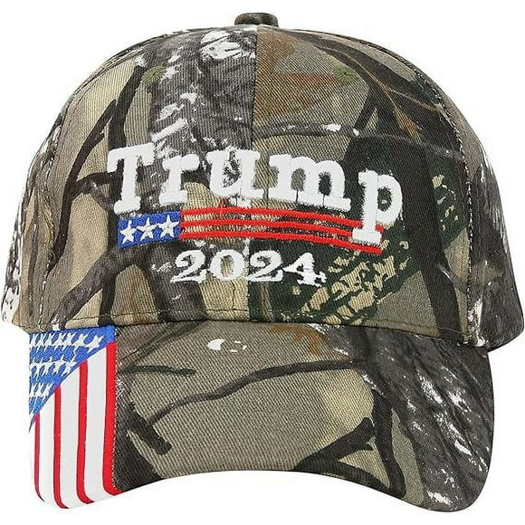 Trump Hat 2024-Trump 2024 MAGA Keep America Great Take America Back Campaign Cap with Trump Slogan- Adjustable Baseball Hat Embroidered USA Cap- Camo