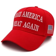 SKYAUKS Trump Hat, MAGA Hat, 2024 Donald Trump Hat, Trump Cotton MAGA Adjustable Baseball Cap, Red MAGA
