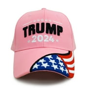 GAISEEIS Trump Hat MAGA Hats Trump 2024 Election Hat with Flag Of The United States Embroidery Adjustable Hat For Men and Women Trump Fan Gift Baseball Cap