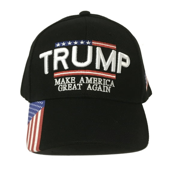 Trump Hat Make America Great Again – MAGA Hat with American Flag - Donald Trump 2024 High Quality Cap -Black