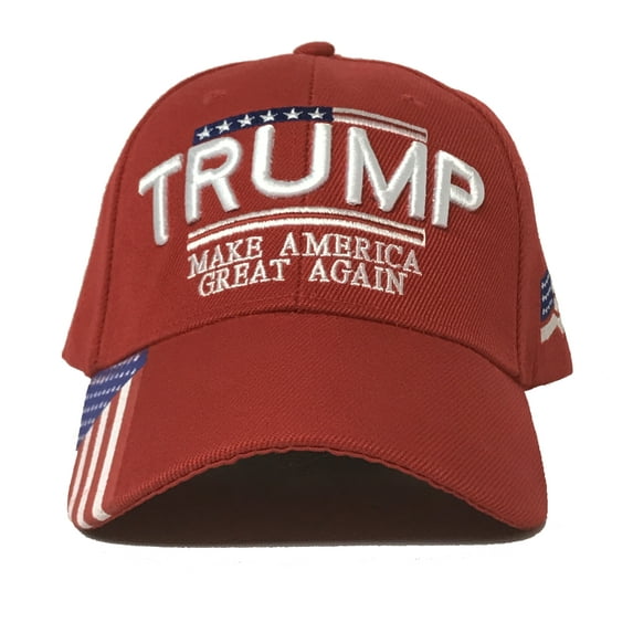 Trump Hat Make America Great Again – MAGA Hat with American Flag - Donald Trump 2024 High Quality Cap - Red