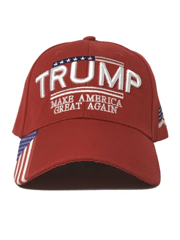 Trump Hat Make America Great Again – MAGA Hat with American Flag - Donald Trump 2024 High Quality Cap - Red