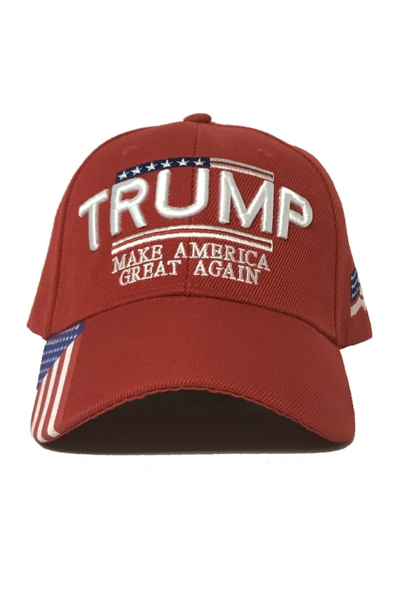 Trump Hat Make America Great Again – MAGA Hat with American Flag - Donald Trump 2024 High Quality Cap - Red