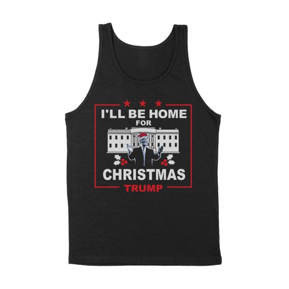 Trump Home for Christmas Tank Top Unisex Large Black