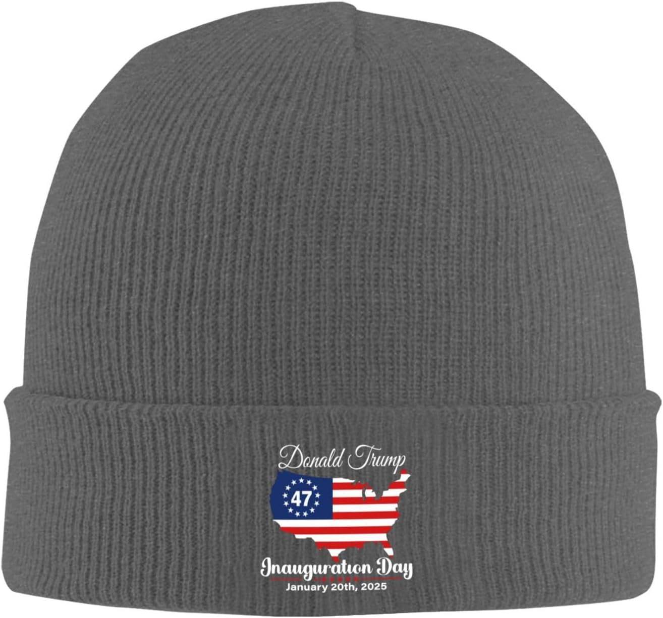 Trump Inauguration Day 2025 Warm Winter Hats Acrylic Knit Cuffed Beanie