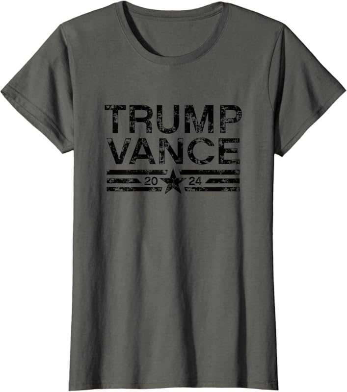 Trump J.D. Vance 2024 Retro Distressed Stripe Trump Vance TShirt