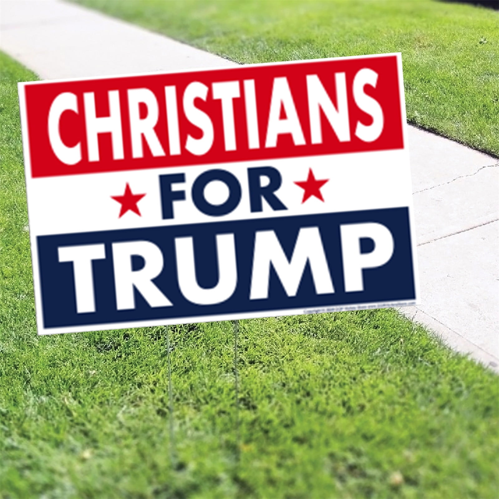 Trump JD Vance 2024 Yard Sign With H Stake Double Sided For President Donald Trump Republican