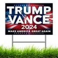 Trump JD Vance Yard Signs 2024, Double Sided Display MAGA Yard Signs With Metal Bracket, Trump
